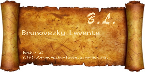 Brunovszky Levente névjegykártya